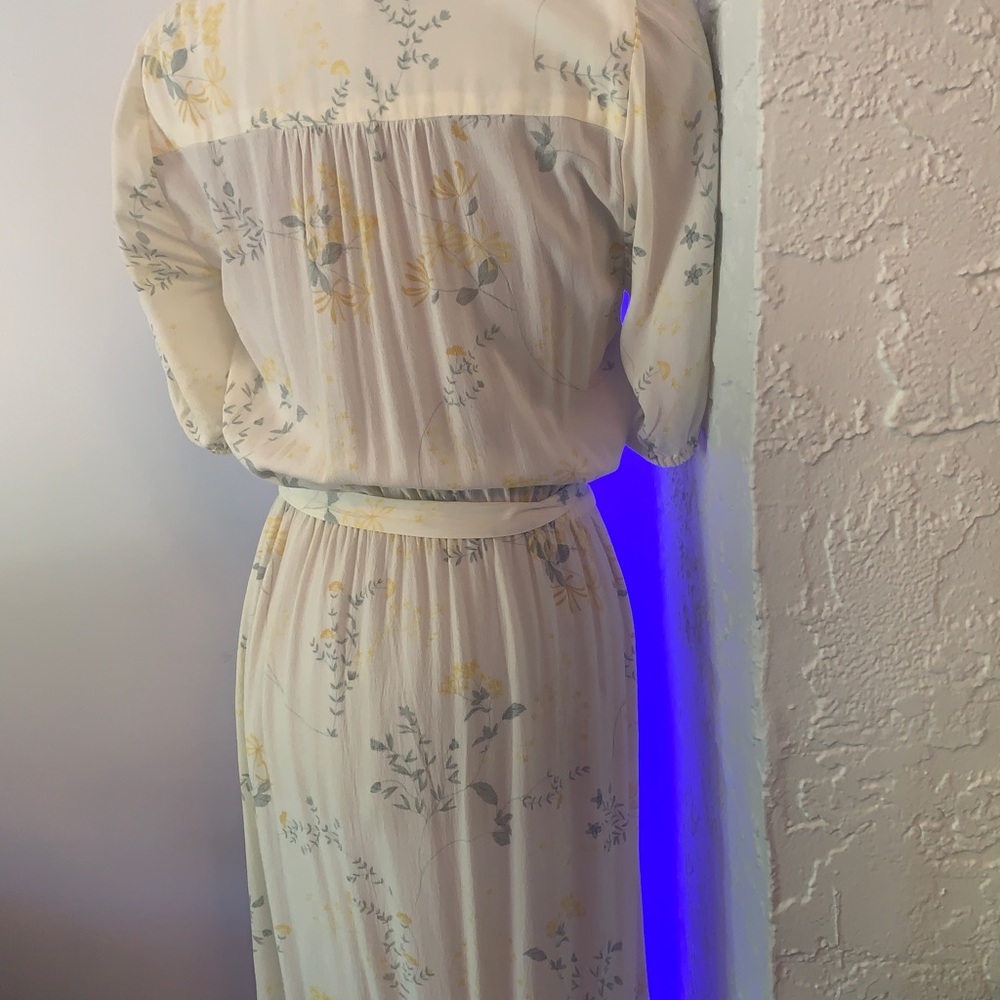 Lucky Sophie Maxi Pale Yellow Wrap Dress - Picture 4 of 7